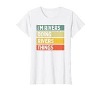 I'm Rivers Doing Rivers Things Funny Personalized Quote Value Graphic T-Shirt, Women, White, XS