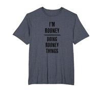 I'm Rooney Doing Rooney Things | Funny Cute - First Name - T-Shirt, Men's Big and Tall, Heather Blue, 6X Tall