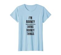 I'm Rooney Doing Rooney Things | Funny Cute - First Name - T-Shirt, Women, Baby Blue, Large