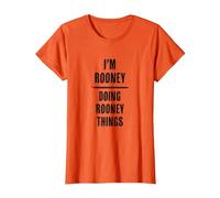 I'm Rooney Doing Rooney Things | Funny Cute - First Name - T-Shirt, Women, Orange, Large