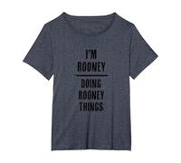 I'm Rooney Doing Rooney Things | Funny Cute - First Name - T-Shirt, Women's Plus, Heather Blue, 1X