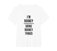 I'm Rooney Doing Rooney Things | Funny Cute - First Name - T-Shirt, Women's Plus, White, 6X