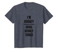 I'm Rooney Doing Rooney Things | Funny Cute - First Name - T-Shirt, Youth, Heather Blue, 3T