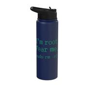 I'm Root. Fear me. sudo rm -rf/Geek Programmer Humor Linux Stainless Steel Insulated Water Bottle