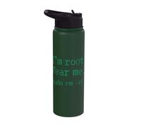 I'm Root. Fear me. sudo rm -rf/Geek Programmer Humor Linux Stainless Steel Insulated Water Bottle