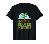 Im Rooted In Nature Eco Friendly Seedling Design T-Shirt