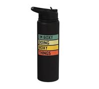 I'm Roxy Doing Roxy Things Funny Personalized Quote Stainless Steel Insulated Water Bottle