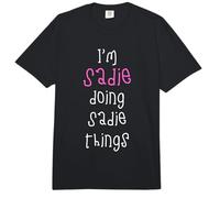 I'm Sadie Doing Sadie Things. Cute Personalized Slogan for Comfort Colors Adult Heavyweight T-Shirt