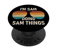 I'm Sam Doing Sam Things Retro Sunglass Funny Personalized PopSockets Swappable PopGrip