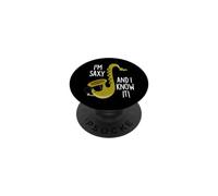 I'm Saxy And You Know It Funny Music Pun PopSockets Adhesive PopGrip