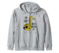 I'm Saxy And You Know It Funny Music Pun Zip Hoodie