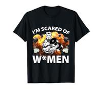 I'm Scared Of Talking To Women Bodybuilding Gym Muscular T-Shirt