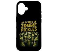Im Scared Of Zombie Pickles Haunted Harvest Halloween Case for iPhone 16