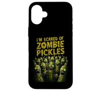Im Scared Of Zombie Pickles Haunted Harvest Halloween Case for iPhone 16 Plus