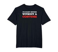 I'm Scary Enough Without a Costume - Funny Halloween Red T-Shirt, Men's Big and Tall, Black, 2X Tall