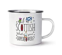 I'm Scottish What's Your Superpower Retro Enamel Mug Cup