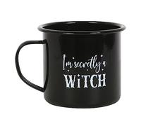 I'm Secretly A Witch Enamel Mug - Spooky Halloween Pumpkin Mug for Adults, Witches Brew Design - Perfect Autumn Mug!