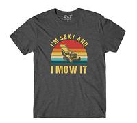 I'm Sexy and I Mow It Mens T Shirt Lawn Mowing Machine Funny Gift Tee Top Dark Heather Unisex 2X-Large Chest 48-50"