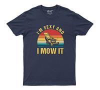 I'm Sexy and I Mow It Mens T Shirt Lawn Mowing Machine Funny Gift Tee Top Navy Blue Unisex Medium Chest 38"