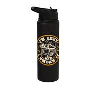 I'm Sexy and i Smoke it Funny Smoker BBQ Smoking Men Stainless Steel Insulated Water Bottle