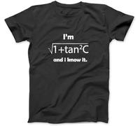 Im Sexy Math Humor Im Sec C and I Know It Mathematics Love T-Shirt 100% Cotton Letter Graphic Print T Shirts for Men Women Black (M,Black)