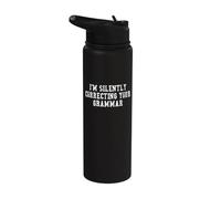 I'm Silently Correcting Your Grammar Funny Stainless Steel Insulated Water Bottle