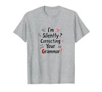 Im Silently Correcting Your Grammar T-Shirt, Men, Heather Grey, 3XL