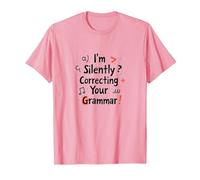 Im Silently Correcting Your Grammar T-Shirt, Men, Pink, 3XL