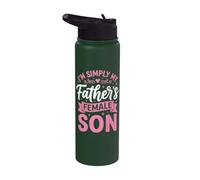 I'm Simply My Father's Female Son Stainless Steel Insulated Water Bottle