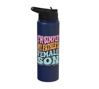 I'm Simply My Father's Female Son Stainless Steel Insulated Water Bottle