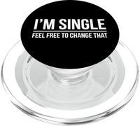 I'm Single Funny Dating PopSockets PopGrip for MagSafe