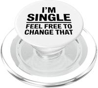I'm Single Funny Dating PopSockets PopGrip for MagSafe
