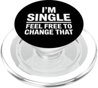 I'm Single Funny Dating PopSockets PopGrip for MagSafe