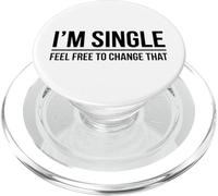 I'm Single Funny Dating PopSockets PopGrip for MagSafe