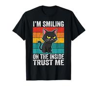 I'm Smiling On The Inside Trust Me Cat Humor T-Shirt