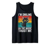 I'm Smiling On The Inside Trust Me Cat Humor Tank Top