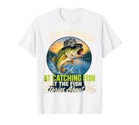 I'm So Good At Catching Fish that The Fish Tell Stories Value Graphic T-Shirt, Men, White, L