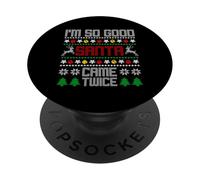I'M SO GOOD SANTA CAME TWICE Christmas Couples Outfit PopSockets Adhesive PopGrip