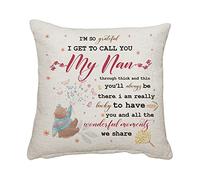 I'M So Greatful To Call You My Nan, Gift For Women, Lady Gift For Birthday Home Décor, Linen Throw Pillow/Cushion. (Nan, Linen Cushion Cover)