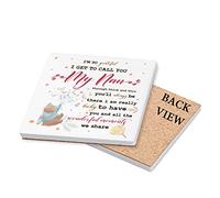 I'M So Greatful To Call You My Nan, Gift For Women, Lady Gift For Birthday, Tableware, Coffee/Tea/Drink Coaster. (Nan, Square Ceramic Coaster)