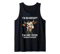 I'm So Grumpy I'm Not Even Talking to Myself Funny Cow Tank Top