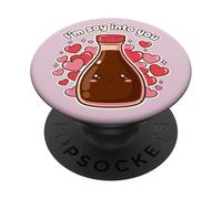 I'm So Into You Cute Bottle Soy Sauce Kawai Valentine Couple PopSockets Adhesive PopGrip
