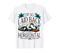 I'm So Laid Back That I'm Almost Horizontal Cute Sloth T-Shirt