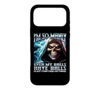 Im So Manly Even My Balls Have Balls Y2K Hard Skeleton Meme Case for iPhone 17 Pro Max