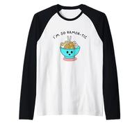 I'm so Ramen-tic Romantic Funny Ramen Noodles Design Raglan Baseball Tee