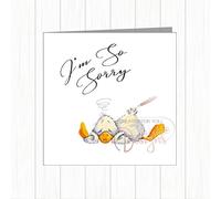 I'm So Sorry Card Apologetic Sad Duck Lies On Floor - Send An Apology!