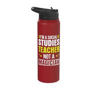 I'm Social Studies Teacher not a Magician Stainless Steel Insulated Water Bottle