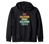 I'm Solomon Doing Solomon Things - Funny Saying Name Solomon Zip Hoodie