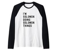 I'm Solomon Doing Solomon Things Raglan Baseball Tee