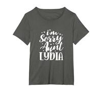 I'm Sorry Aunt Lydia Auntie T-Shirt, Women's Plus, Asphalt Grey, 5X